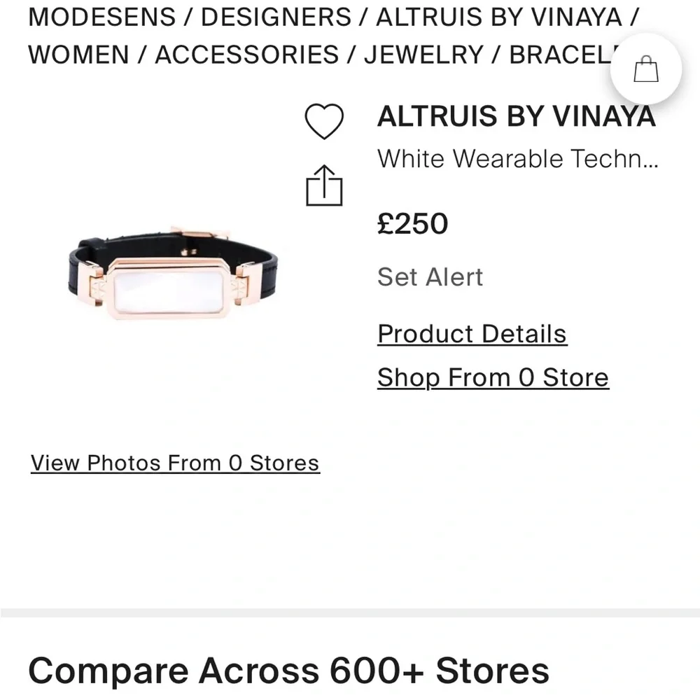 Altruis by Vinaya Wearable Tech / black leather w/black onyx bracelet / brandnew - Picture 5 of 7